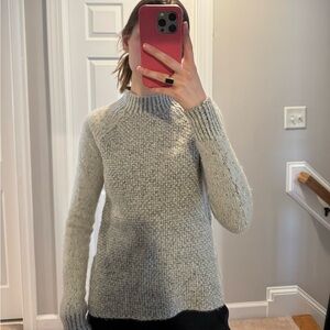 Vince Light Gray Knit Turtleneck Sweater